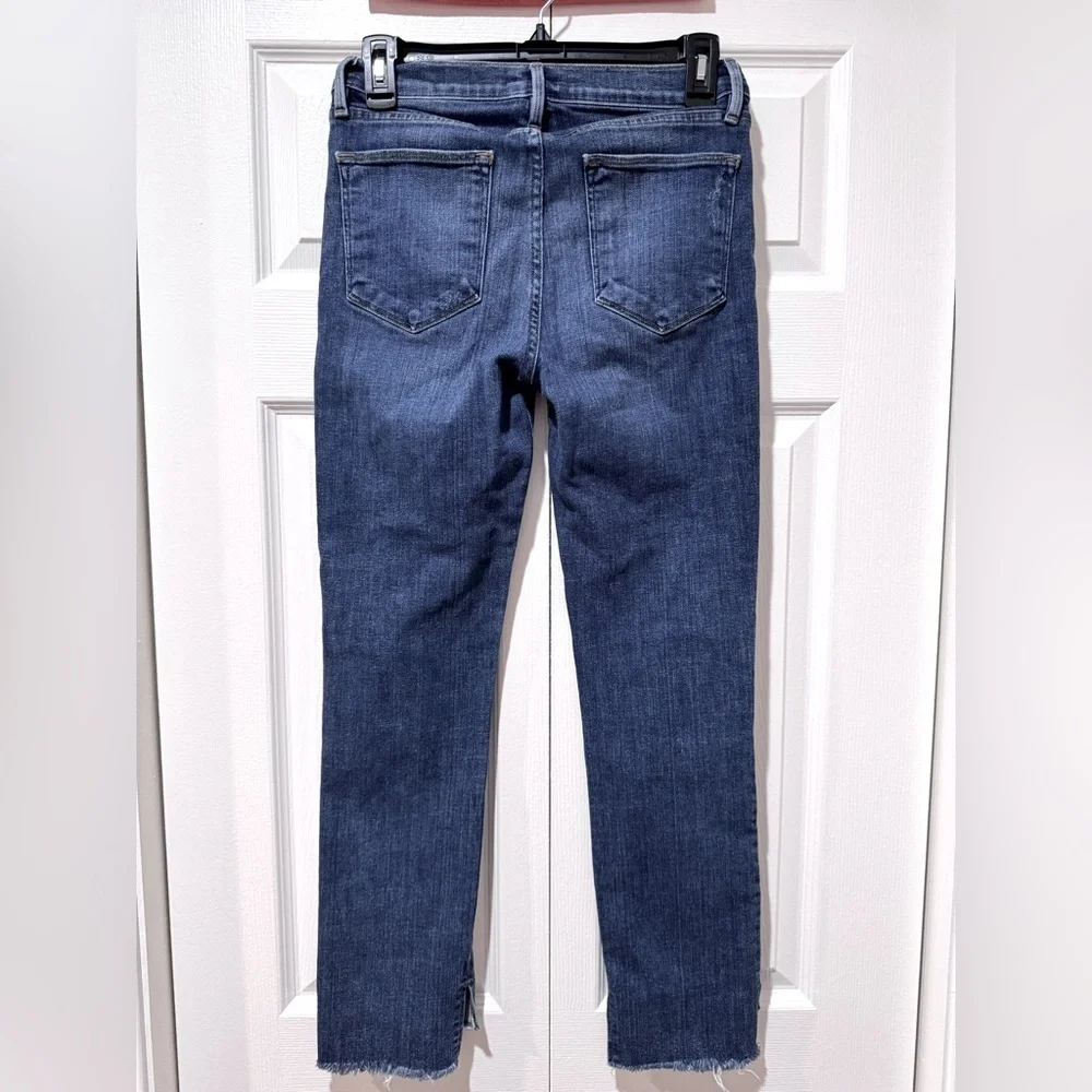 Frame Denim Le High Straight Stagger Raw Hem Jeans in Orlena. Size 26 VGUC - Picture 3 of 15